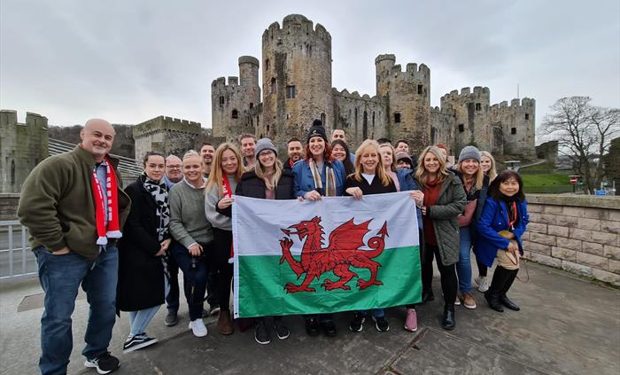 Group outside Conwy castle